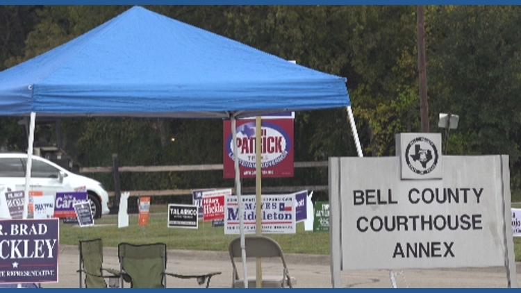 A vibrant polling place in Bell County during early voting